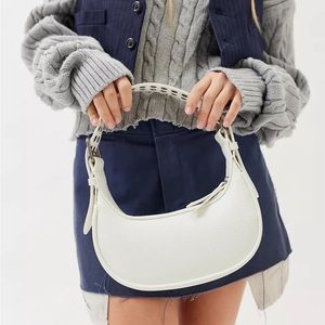 White Leather Shoulder Bag